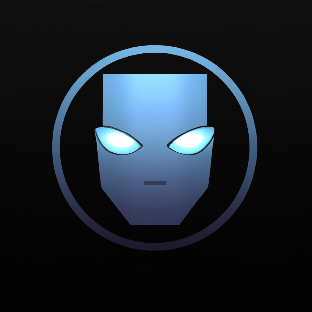 Logo Îles Robotique — tête de robot stylisée bleue et cyan